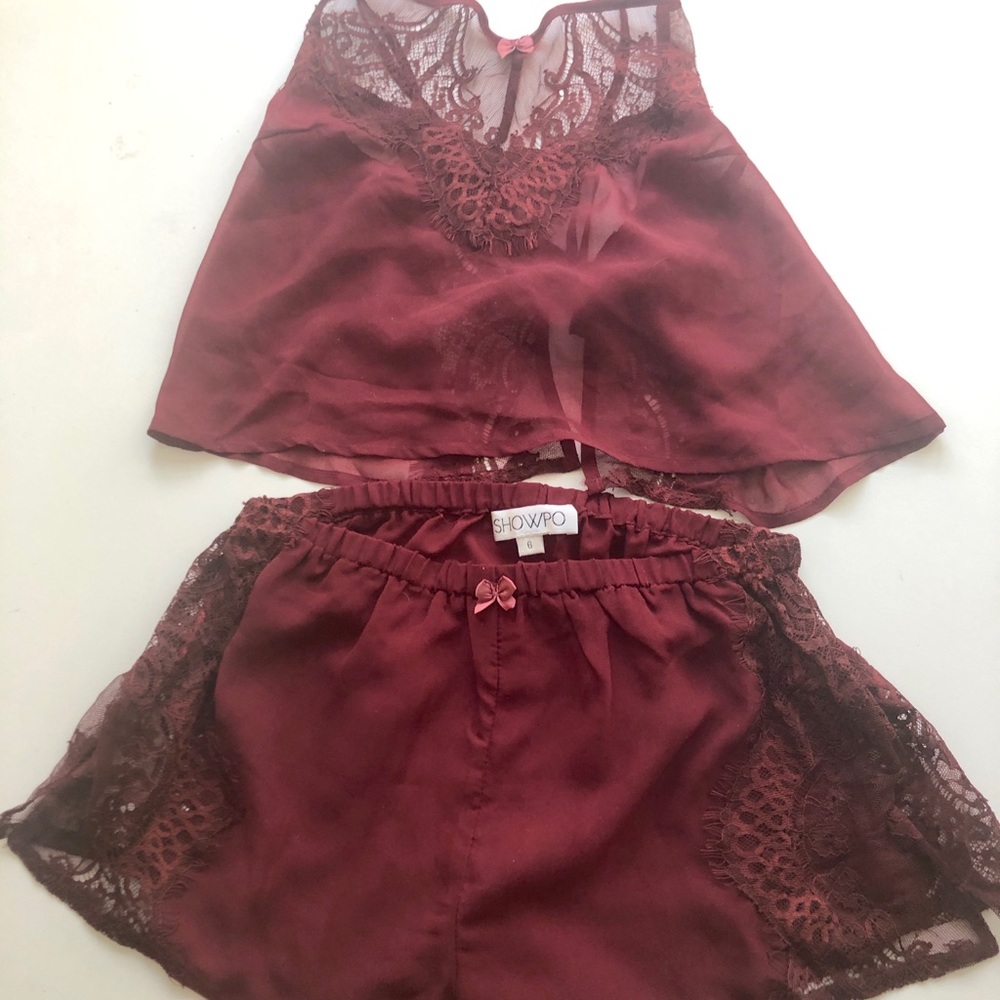 Showpo Lingerie Set Maroon